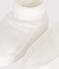 Newborn Babies' Rib Knit Booties MARSHMALLOW white