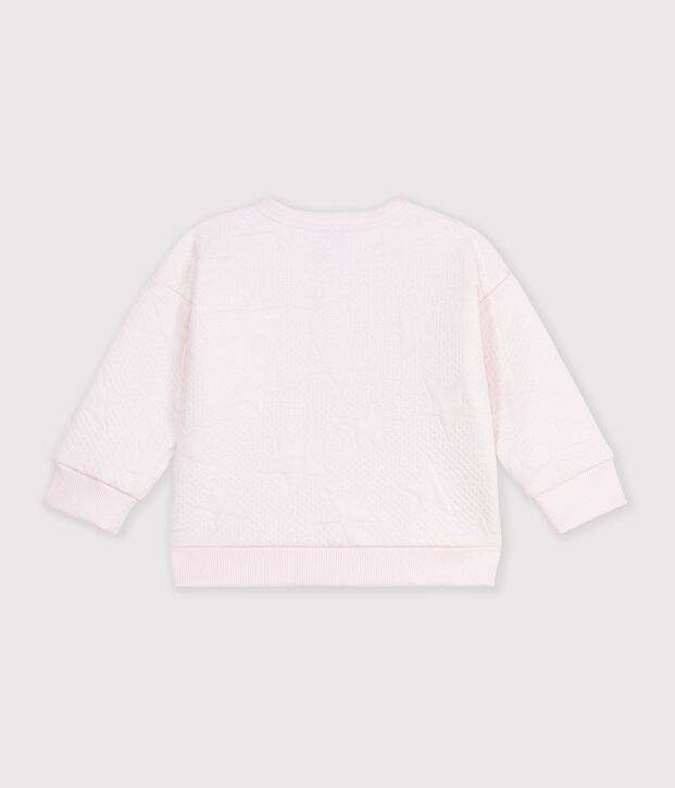 Babies' cardigan in thick cotton with a star motif BARELY