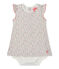 Baby girl's print bodysuit dress MARSHMALLOW white/BRUT blue/MULTICO