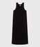Women's long cotton vest dress BLACK black