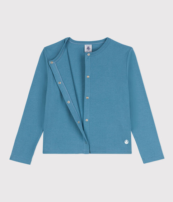 Girls' Cotton Cardigan LAVIS blue