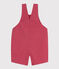 Babies' Serge Dungaree Shorts PAPI pink