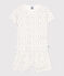 Children's short floral-print openwork cotton pyjamas MARSHMALLOW white/MULTICO white