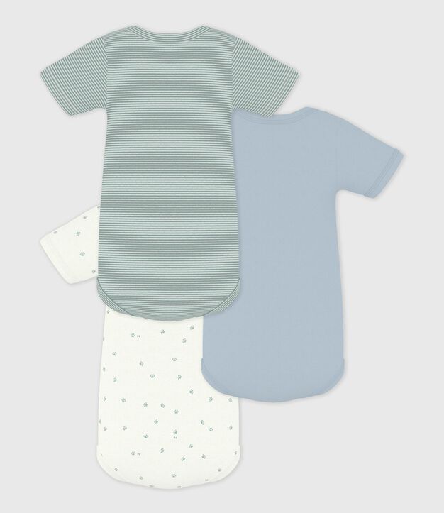 Pack of babies' short sleeved printed cotton bodies multicolor