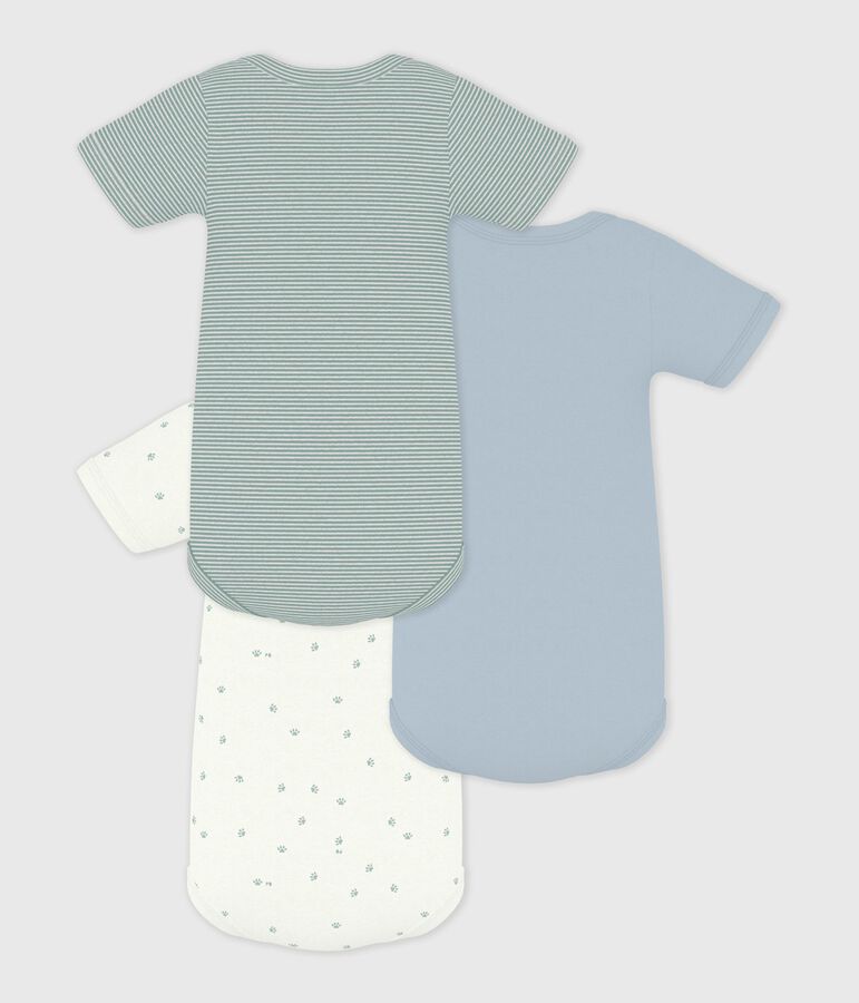 Pack of babies' short sleeved printed cotton bodies variante 1