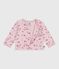 Babies' floral-print cotton cardigan JOLI pink/MULTICO white