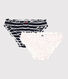 Women's Heart and Stripe Cotton Briefs - 2-Pack