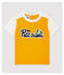 Baby Boys' Short-Sleeved Cotton T-Shirt TEHONI yellow/MARSHMALLOW white
