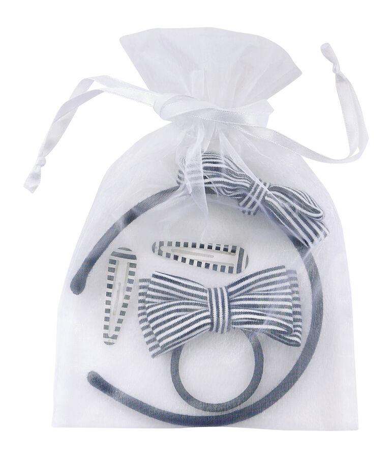 Pack of Girls' Hair Accessories blue/white