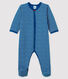 Baby Girls' Blue Tube Knit Sleepsuit