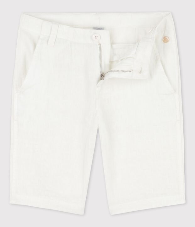 Boys' Linen Bermuda Shorts white