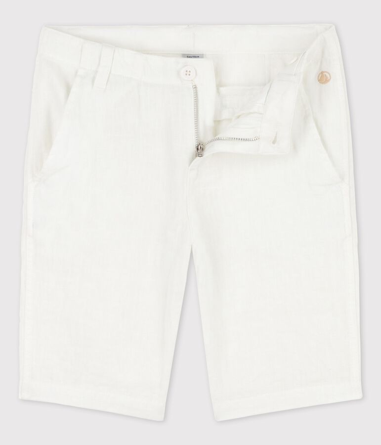 Boys' Linen Bermuda Shorts white