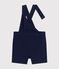 Babies' Serge Dungaree Shorts MEDIEVAL blue