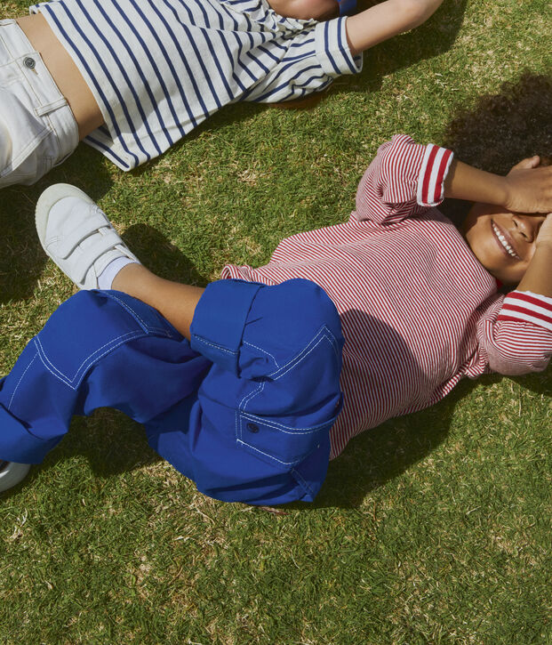 Unisex Serge Cargo Trousers blue