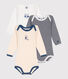 Babies' long-sleeved bodysuits - 3-pack