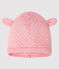 Unisex Baby Fleece-Lined Bonnet CHARME pink/MARSHMALLOW white