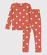 Girls' Heart Patterned Cotton Snugfit Pyjamas
