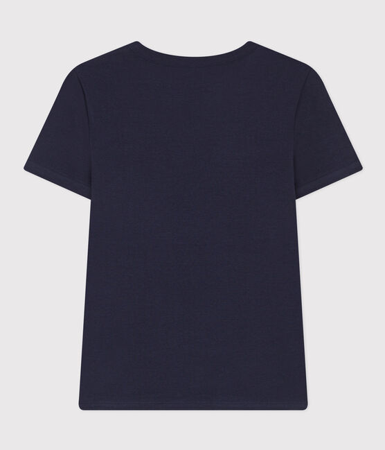 Women's Iconic Cotton Round Neck T-Shirt SMOKING blue