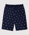 Boys' Recycled Printed Swimming Trunks SMOKING blue/MARSHMALLOW white