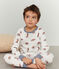 Boys' Ribbed Pyjamas MARSHMALLOW white/MULTICO white