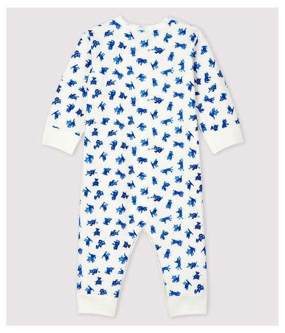 Babies' Kitten Tube Knit Sleepsuit MARSHMALLOW white/MULTICO white