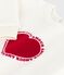 Babies' heart patterned cotton sweatshirt MILK Ecru