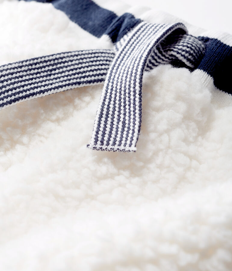 Unisex Baby Trousers in Sherpa MARSHMALLOW white