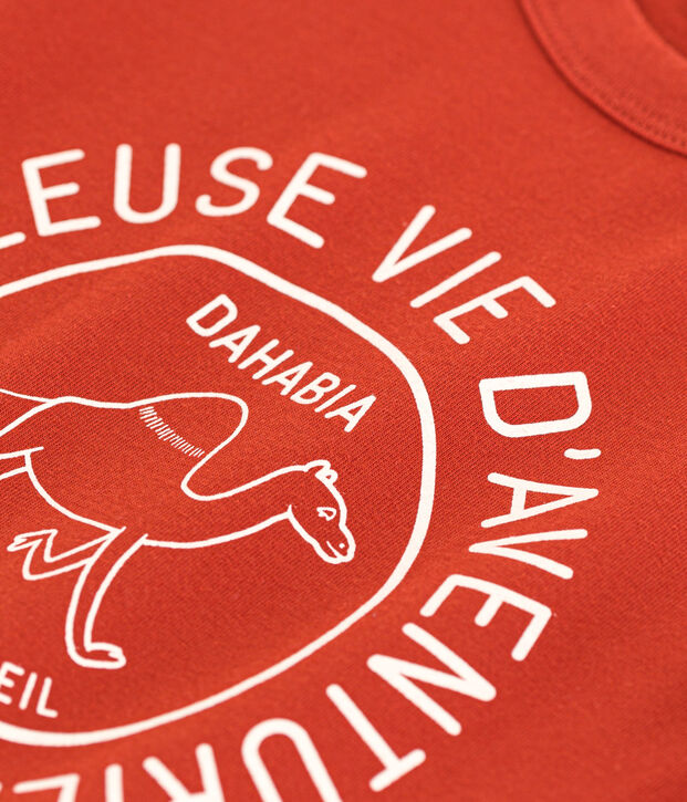 Boys' Short-Sleeved Cotton T-Shirt red