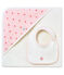 Baby girls' square bath towel and bib variante 1