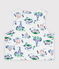 Babies' sleeveless reversible Paris print cotton cardigan white/multicolor