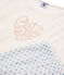 Girls' Ribbed Pyjamas MARSHMALLOW white/JASMIN blue