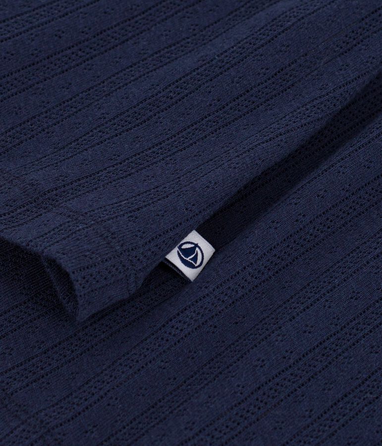 Women's openwork cotton nightdreaa SMOKING blue