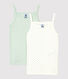 Girls' Openwork Organic Cotton Vest Tops - 2-Pack
