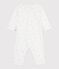 Babies' footless openwork floral-print cotton pyjama suit MARSHMALLOW white/MULTICO white