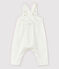 Babies' White Organic Cotton Tube Knit Dungarees MARSHMALLOW white