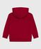 Children's zip-fastened plain cotton sweatshirt AMARANTE