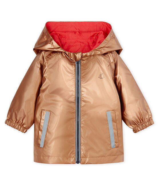 Baby girls' reversible windbreaker GROSEILLER pink/CRYSTAL blue
