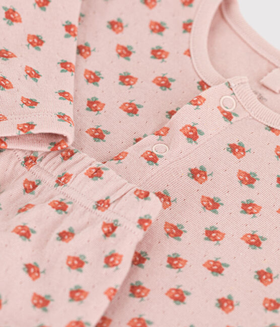 Babies' Floral Tube Knit Set SALINE pink/MULTICO white
