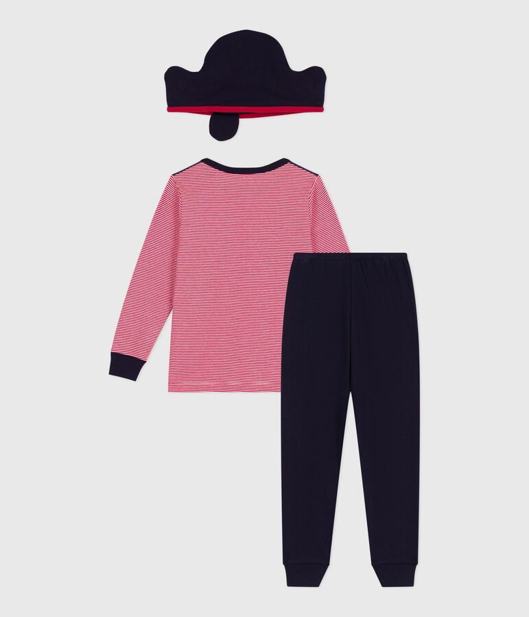 Children's cotton pirate costume pyjamas blue/multicolor