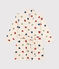 Children's printed fleece dressing gown AVALANCHE white/MULTICO