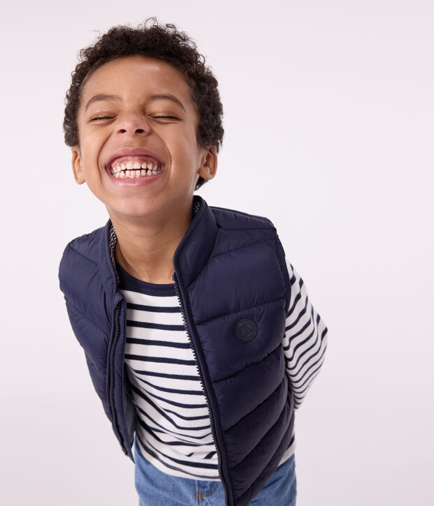 Children's Sleeveless Quilted Padded Jacket blue