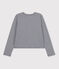 Women's Thick Cotton Poppered Cardigan SMOKING blue/MARSHMALLOW white