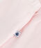 Newborn babies' plain cotton trousers with feet FLEUR pink