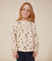 Girls' long-sleeved tube knit blouse AVALANCHE white/MULTICO