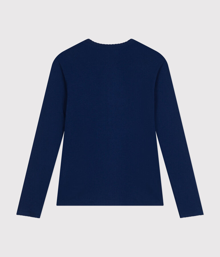 Women's Iconic Cocotte Stitch Cotton T-Shirt MEDIEVAL blue