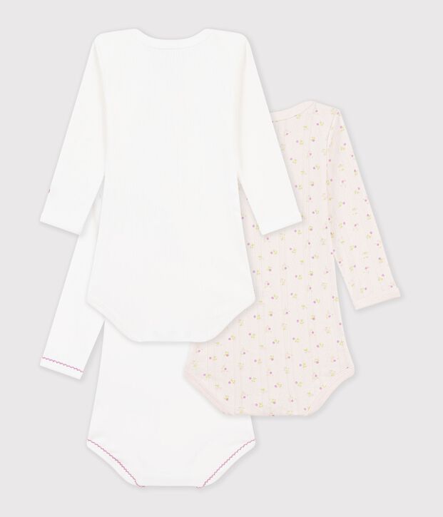 Lot de bodies manches longues en coton multicolor