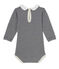 Baby girl's milleraies striped bodysuit SMOKING blue/COQUILLE beige