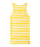Women's vest top in heritage striped rib SHINE yellow/MARSHMALLOW white