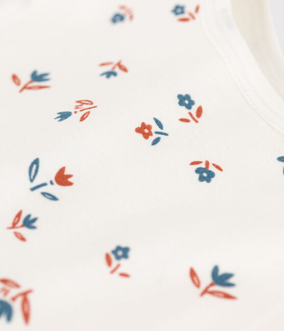Babies' Patterned Cotton Bib MARSHMALLOW white/MULTICO white
