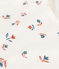 Babies' Patterned Cotton Bib MARSHMALLOW white/MULTICO white